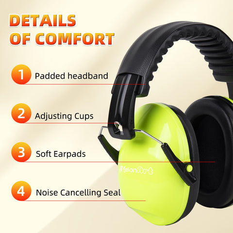 MelonArt ear protection headband provides a soft, secure fit for long wear.