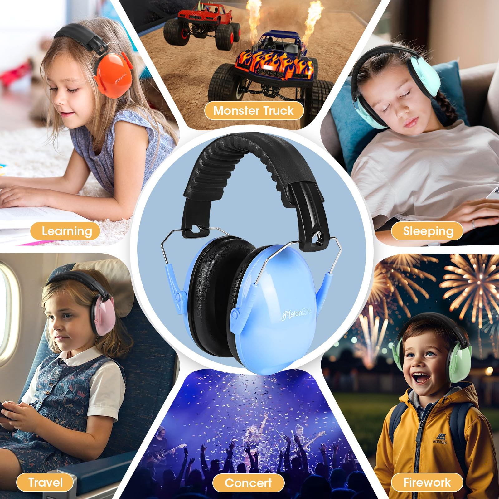 MelonArt Kids Ear Protection in use at a stadium reduces sensory overwhelm.
