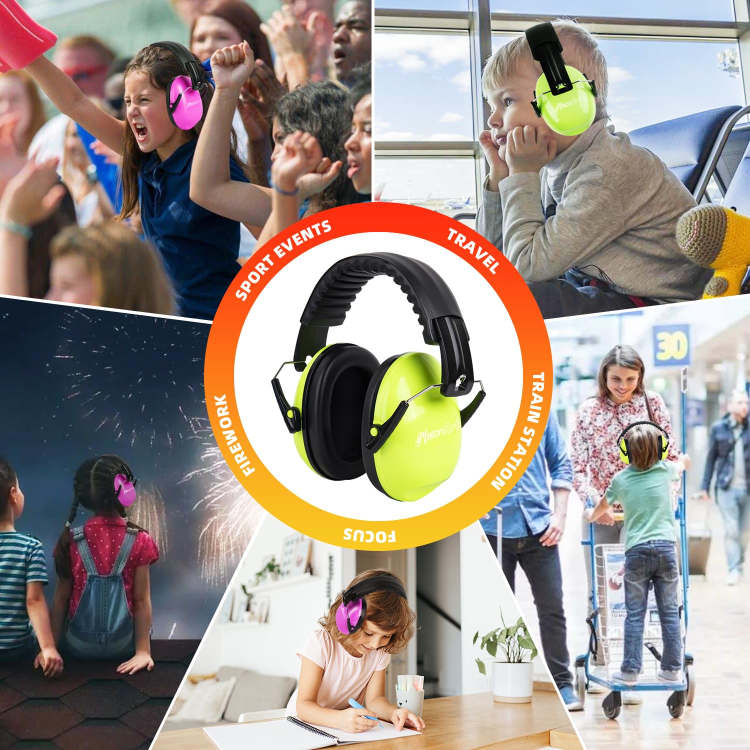 Travel-friendly MelonArt ear protection fits neatly in a bag for trips.