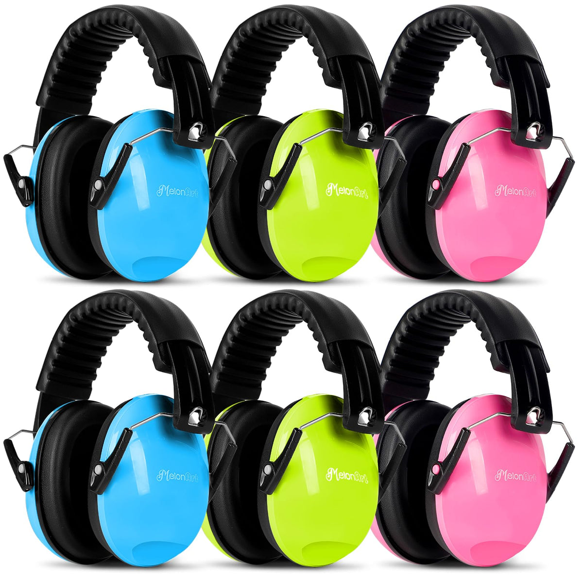 MelonArt Kids Noise Cancelling Headphones blue foldable for travel and quiet focus.