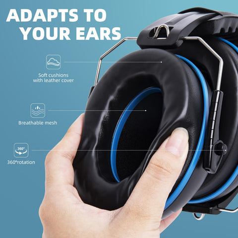 MelonArt earmuffs memory foam cushions reduce pressure during extended use