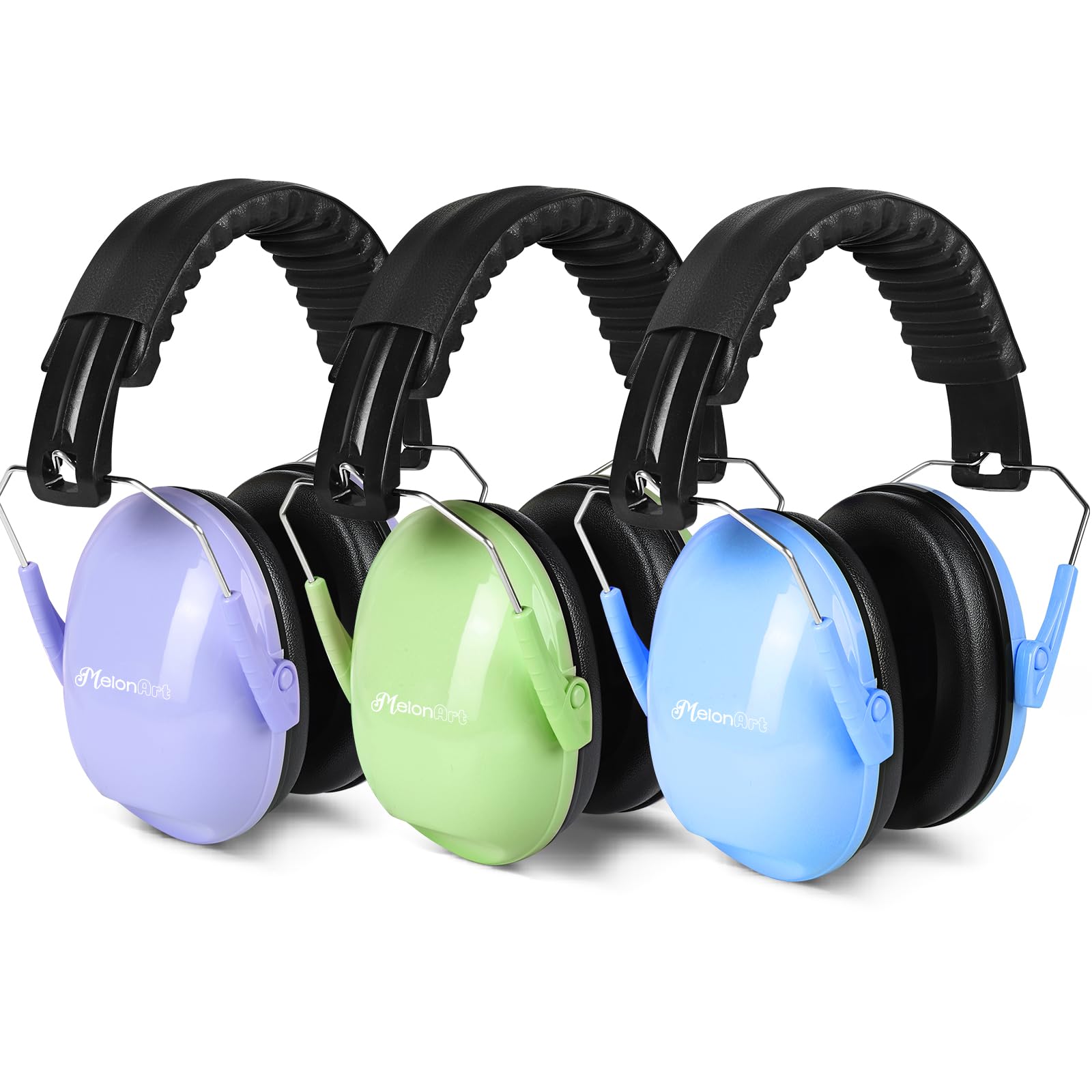 MelonArt kids headphones with soft ear cups for comfortable all-day wear at concerts and airports