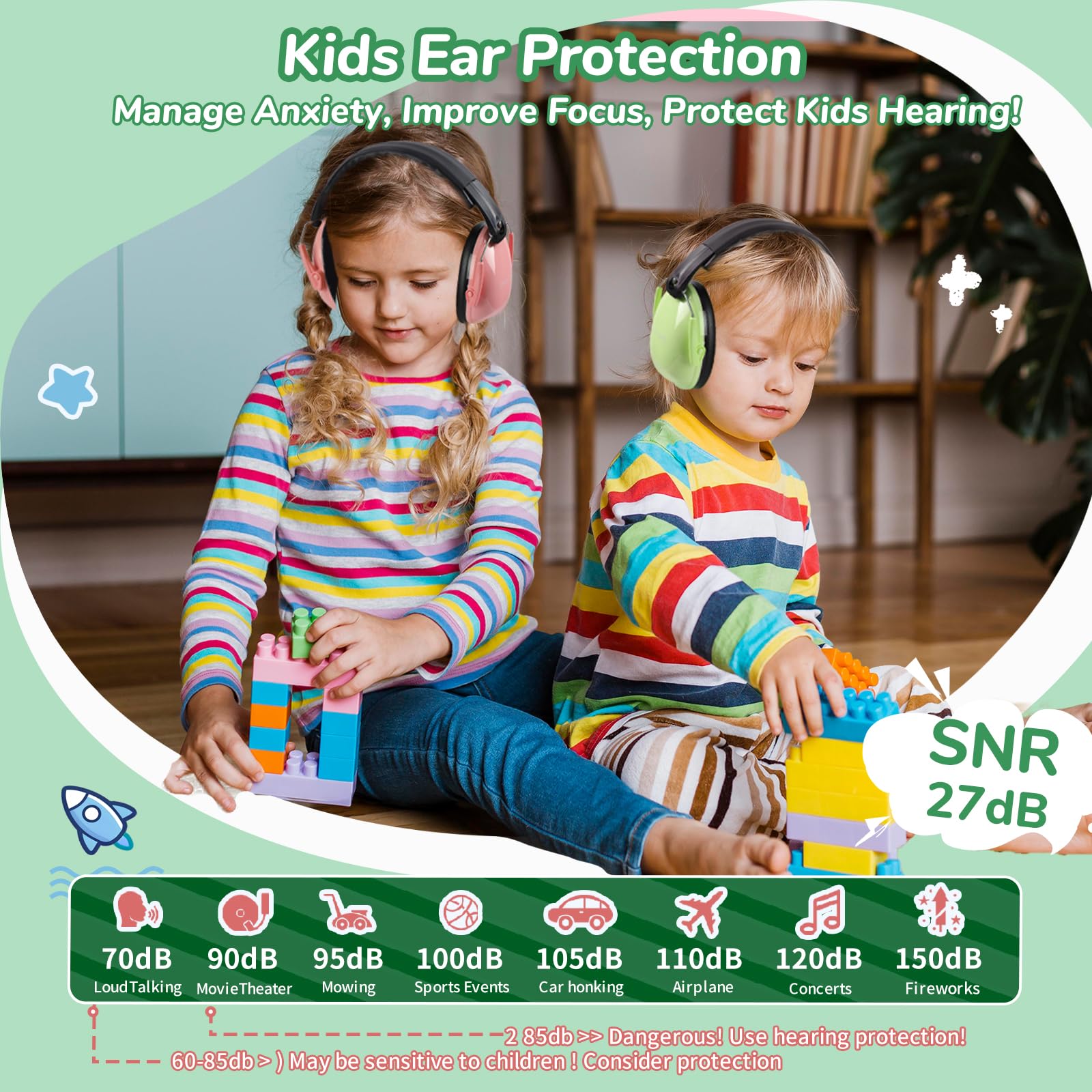 MelonArt soft ear cups with cushioned padding improve all-day comfort for kids.