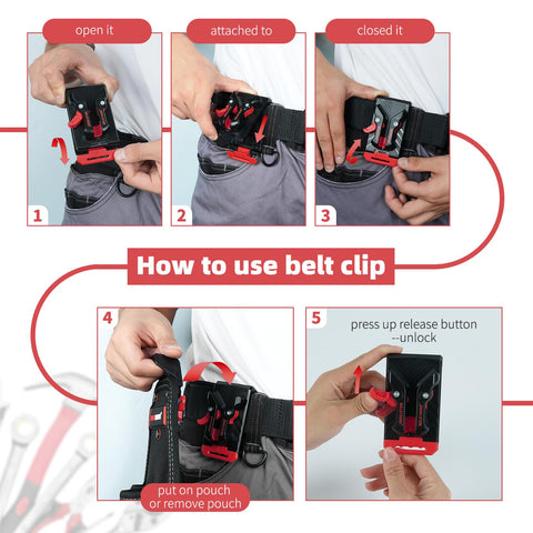 MELOTOUGH belt clip-on design enables quick on/off clipping.