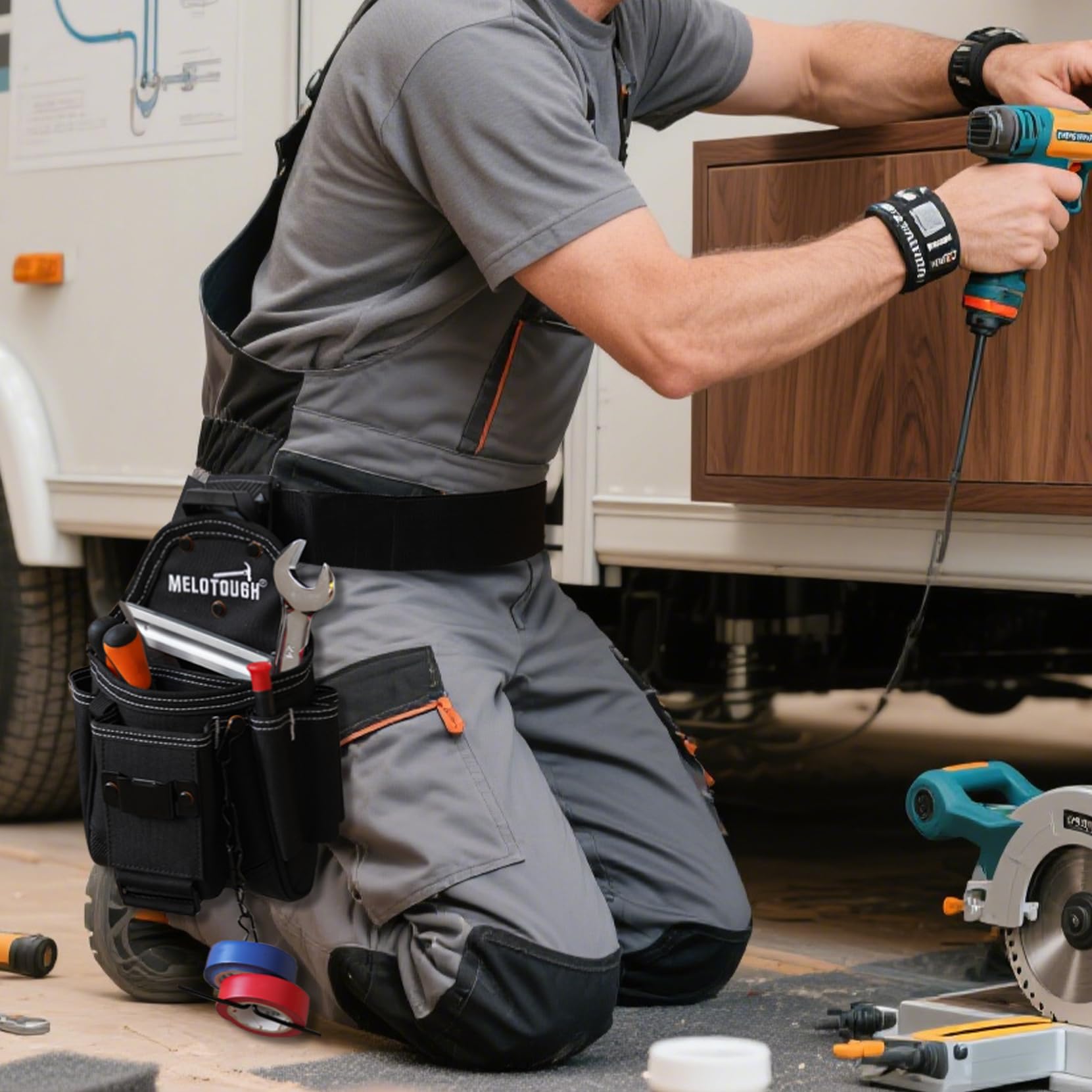 MELOTOUGH durable 600D fabric resists wear through long shifts