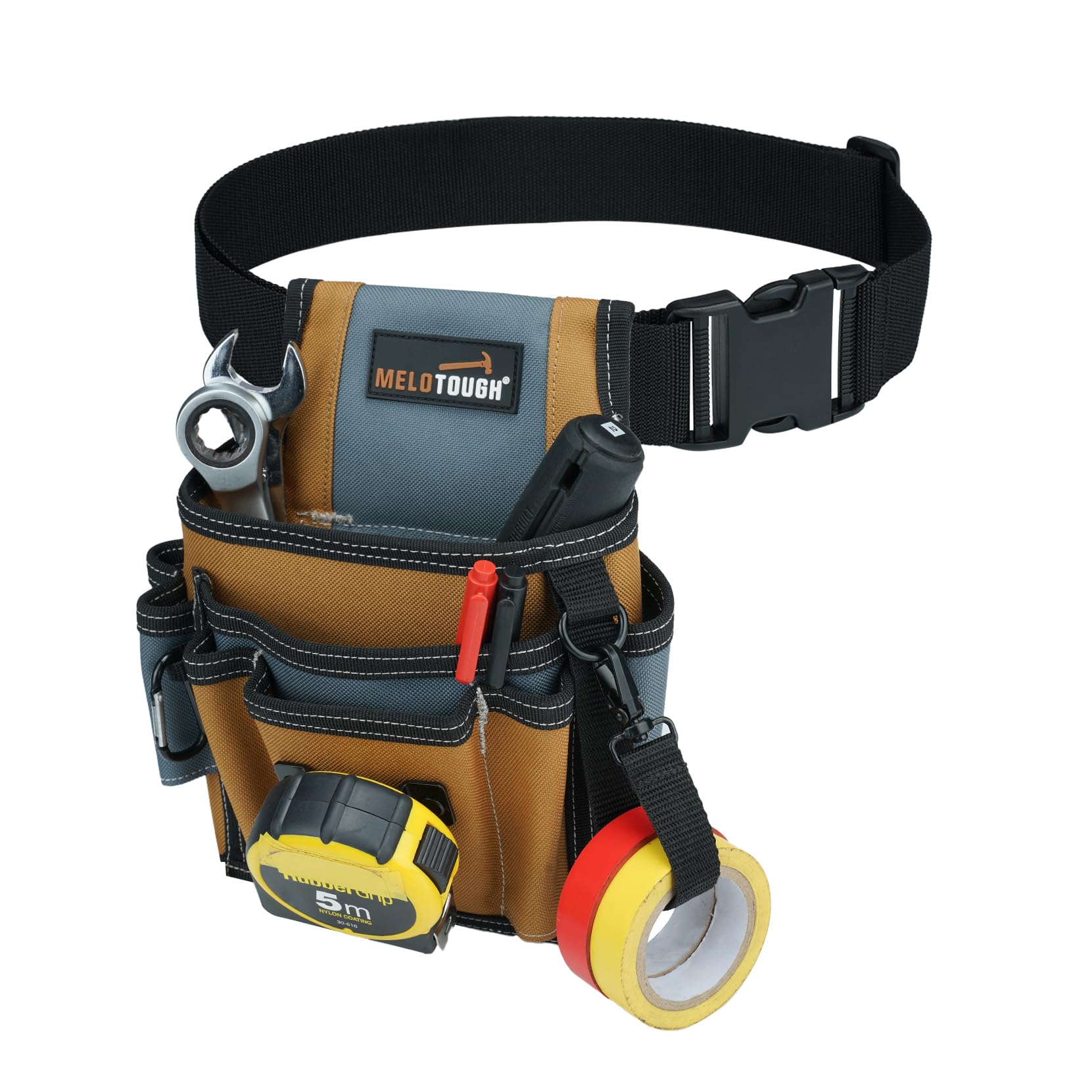 MELOTOUGH electrician tool pouch with belt clip for secure on site use