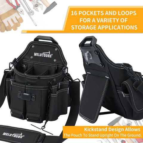 MELOTOUGH belt clip enables quick detachment for breaks without removing the whole belt.