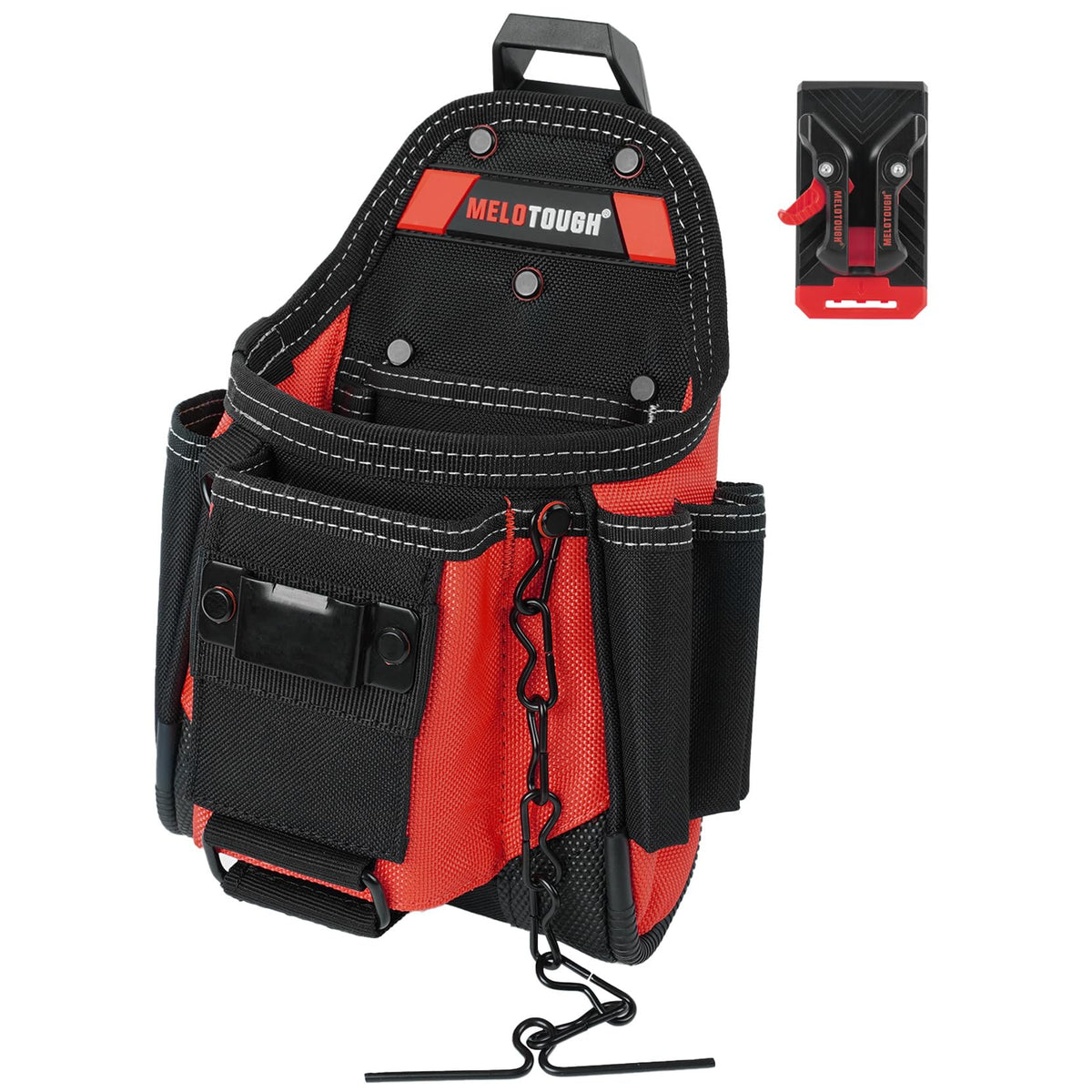 MELOTOUGH small electrician pouch with belt clip for quick access on site