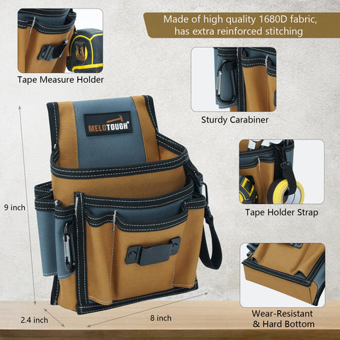 MELOTOUGH belt clip attachment demonstrates secure hands-free carry