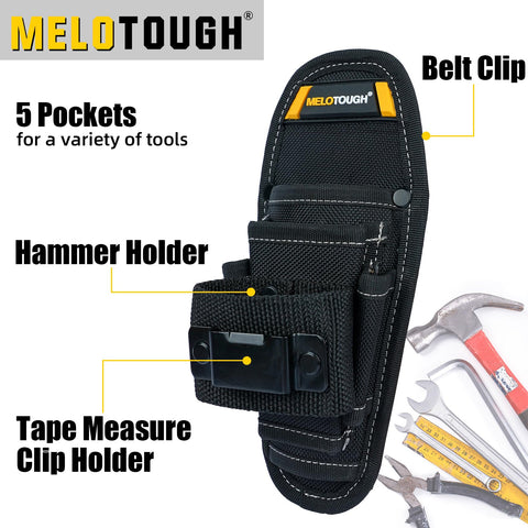 MELOTOUGH tool pouch open pocket showcases organization for pliers, snips, and knives
