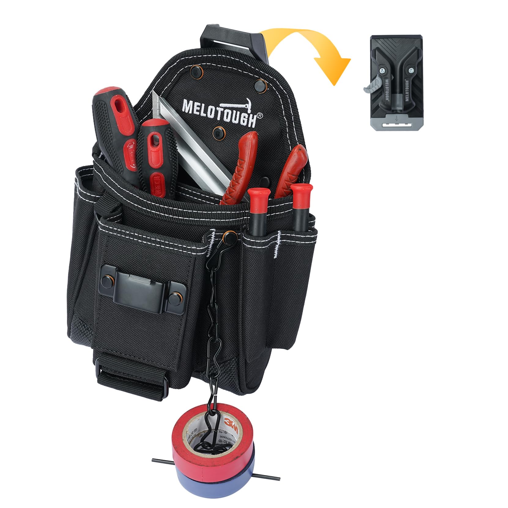 MELOTOUGH tape chain loop keeps tape and small tools in reach