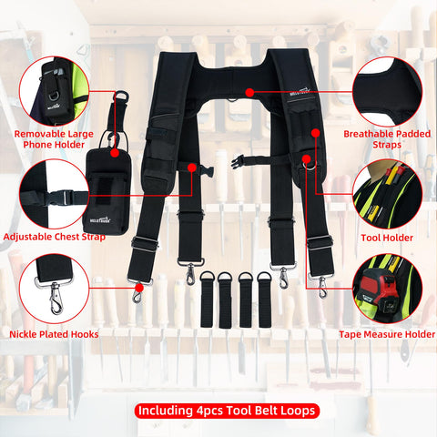 MELOTOUGH padded shoulders relieve shoulder strain during long workdays.