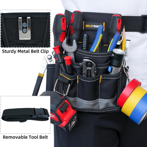 MELOTOUGH pouch featuring seven screwdriver slots for quick reach