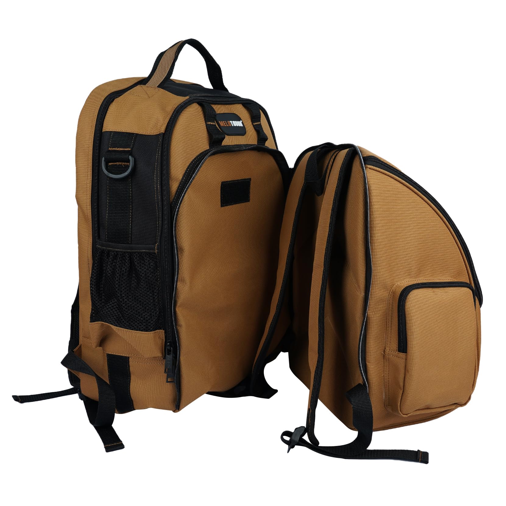 MELOTOUGH backpack strap system delivering balanced weight distribution.