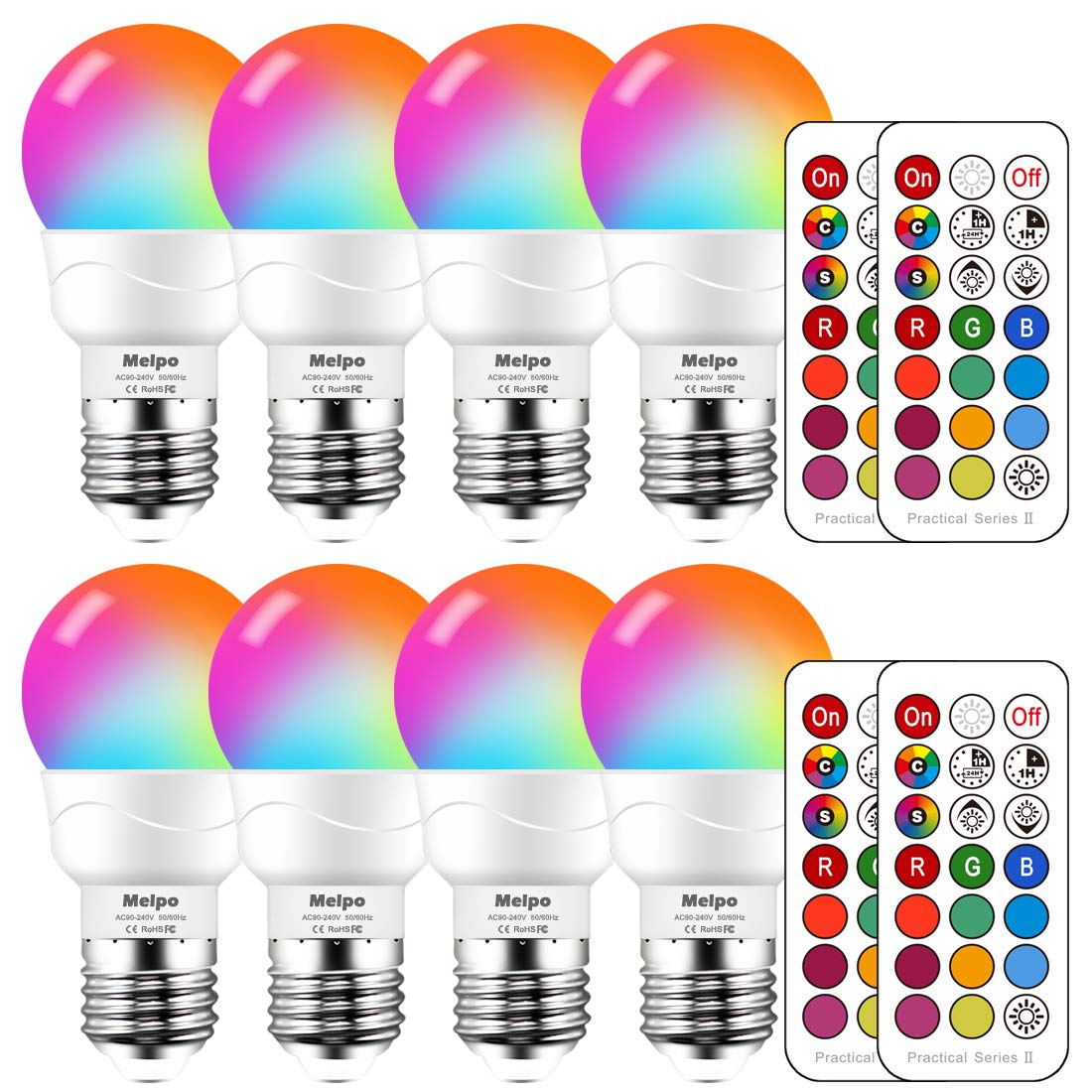 MELPO LED color changing bulb with remote control for easy mood lighting