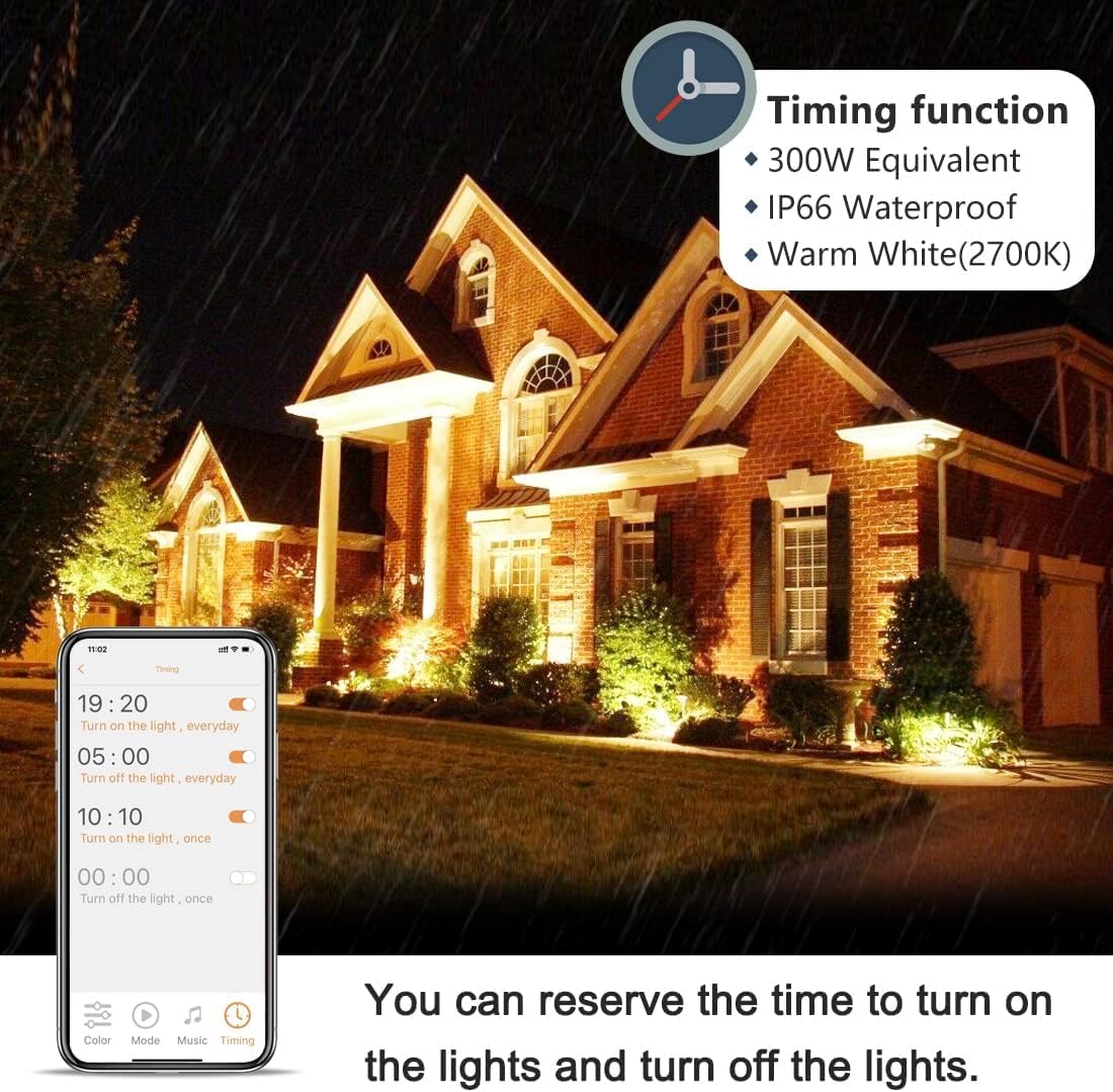MELPO LED Flood Light color-changing mode for dynamic visuals.