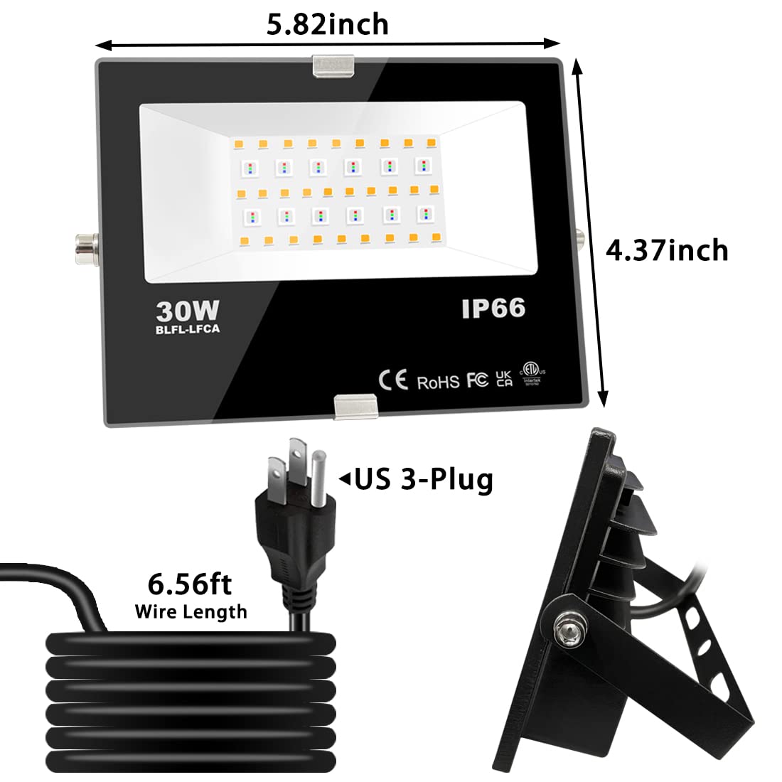 MELPO Bluetooth mesh flood light supports multiple units for large areas.
