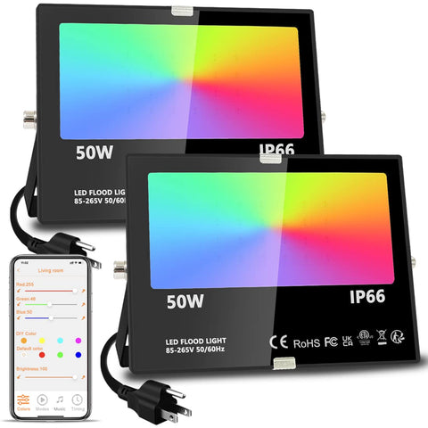 MELPO LED flood light outdoor packaging shows compact, easy-install design.