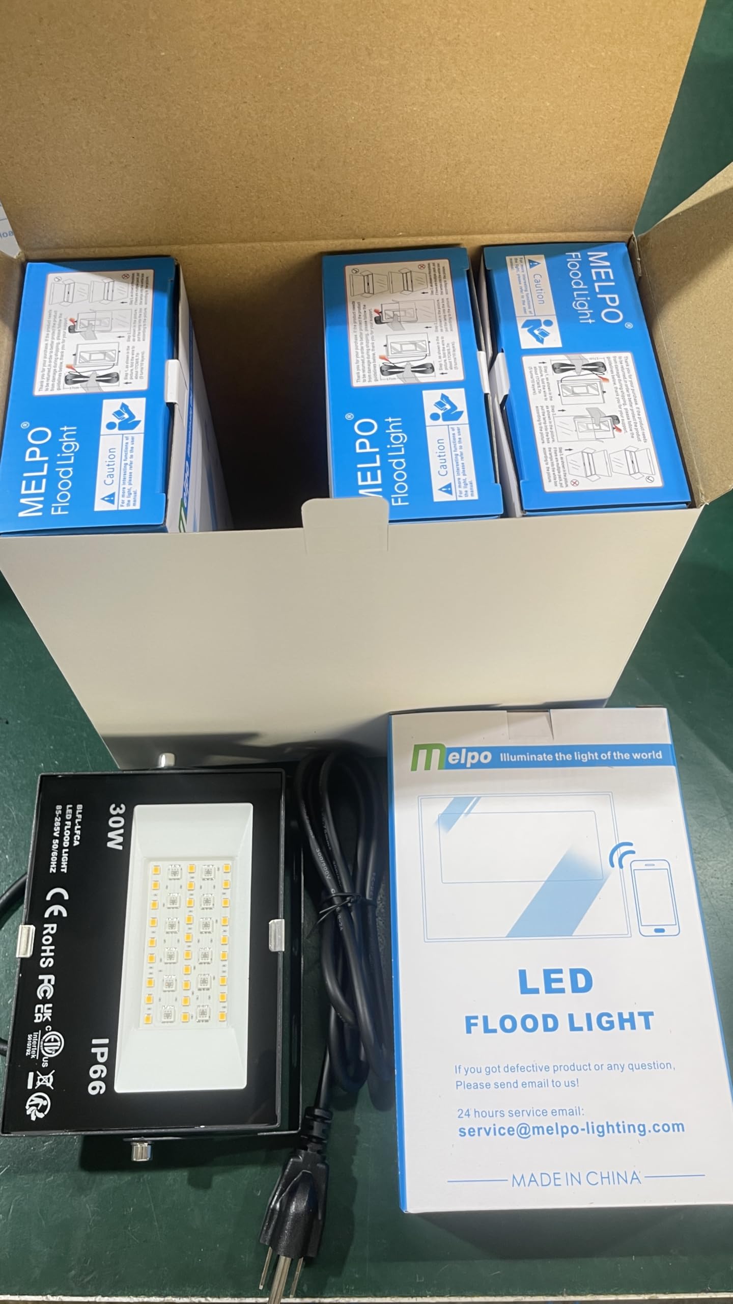 MELPO four-pack provides scalable outdoor lighting for homes.