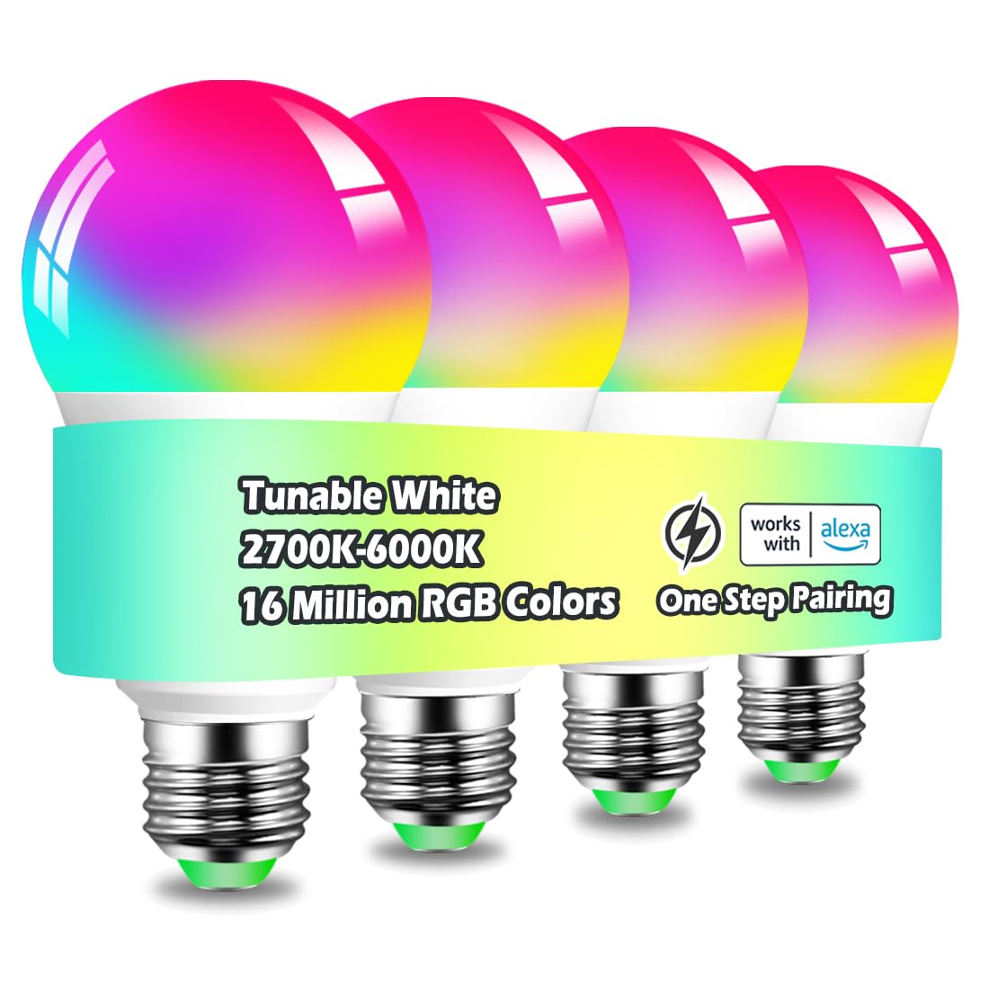 MELPO color-changing bulbs with 16 million RGB colors for ambiance