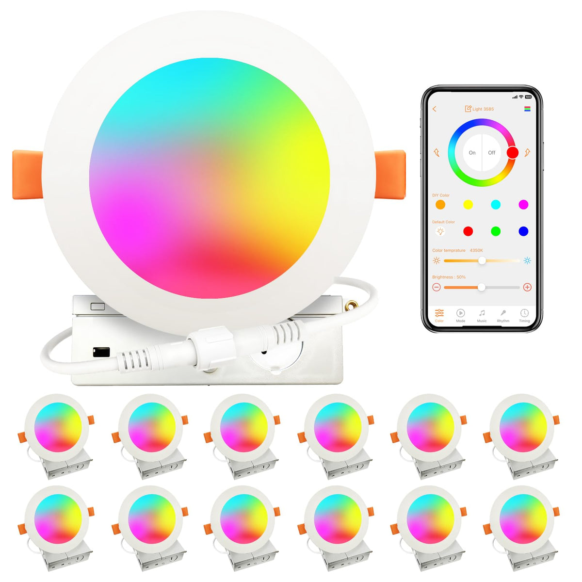 MELPO 4-inch recessed light with Alexa and Siri voice control