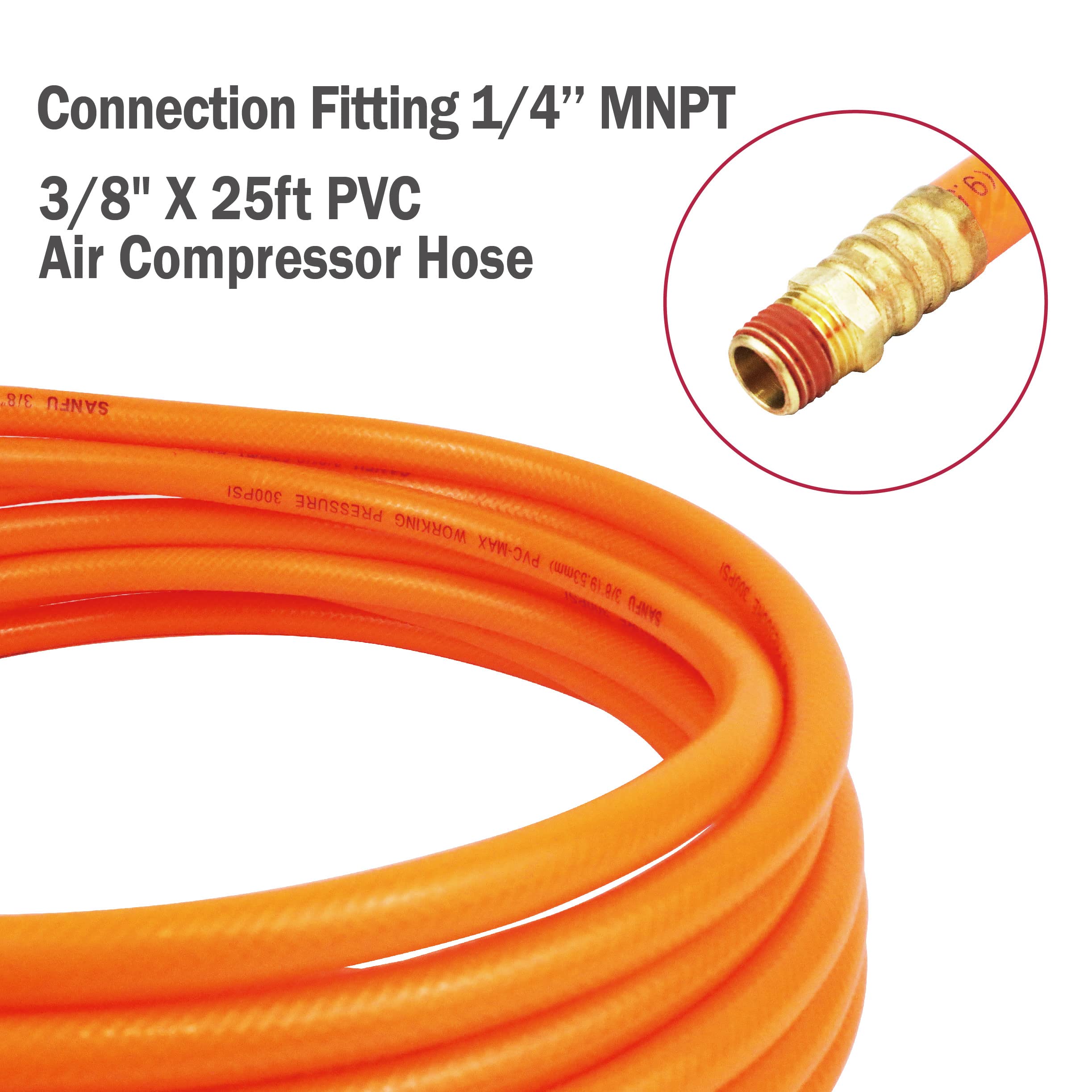 Melprisu bend restrictor hose for tidy routing during use