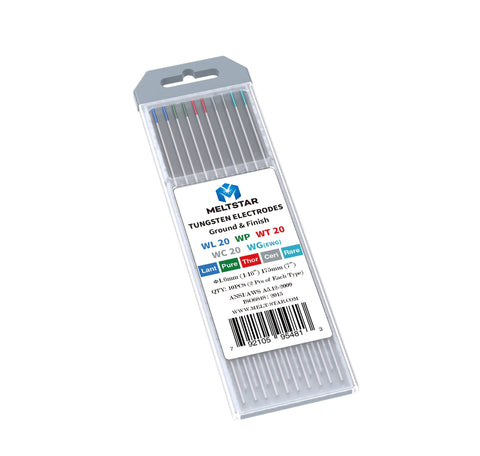 MELTSTAR red-tungsten electrode for precise starts and reliable arc performance.