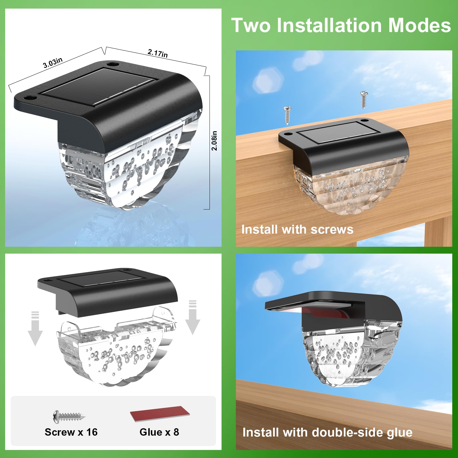 Melunar deck light showcasing IP44 durability for all-weather outdoor use.