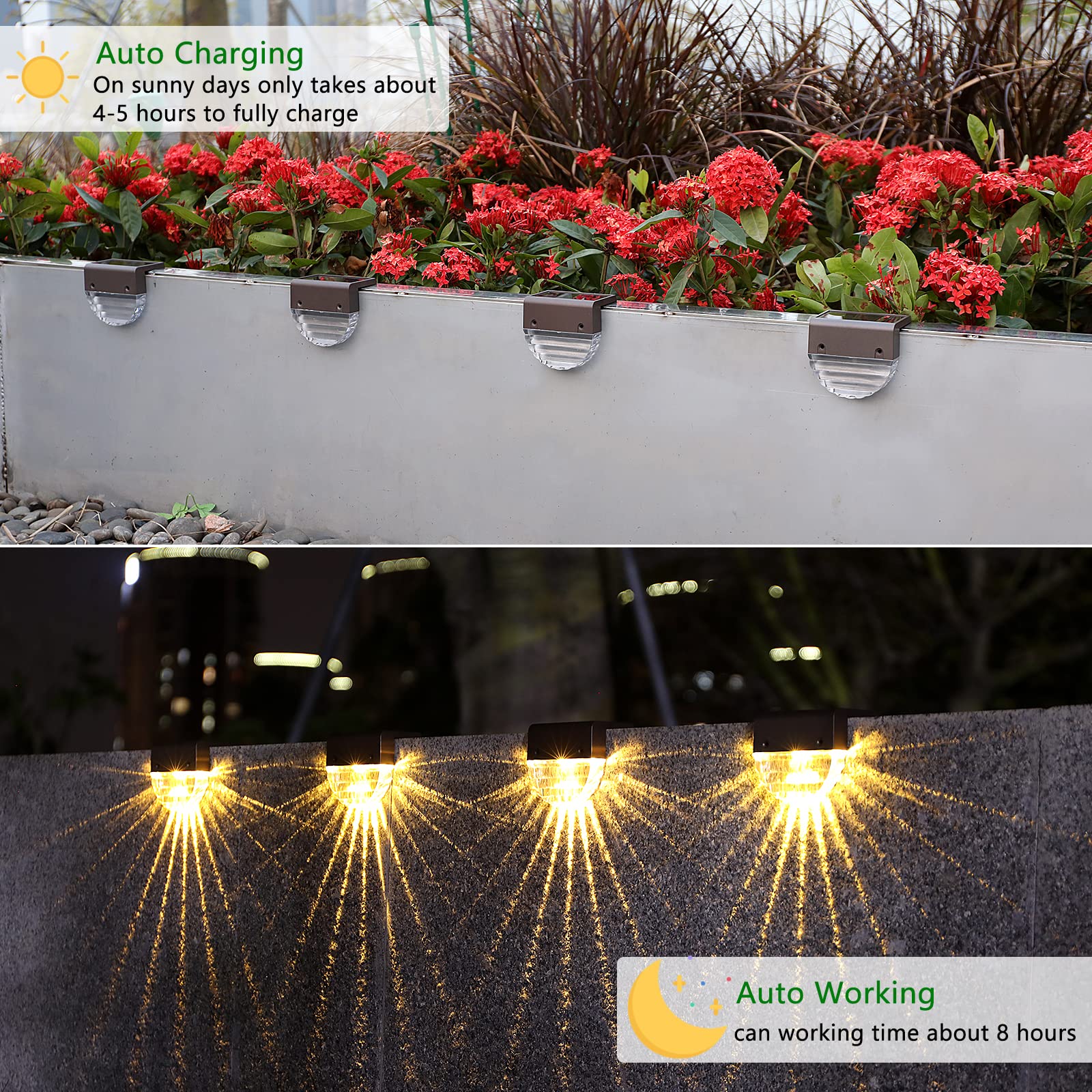 Melunar lights durable ABS acrylic shell withstands weather.