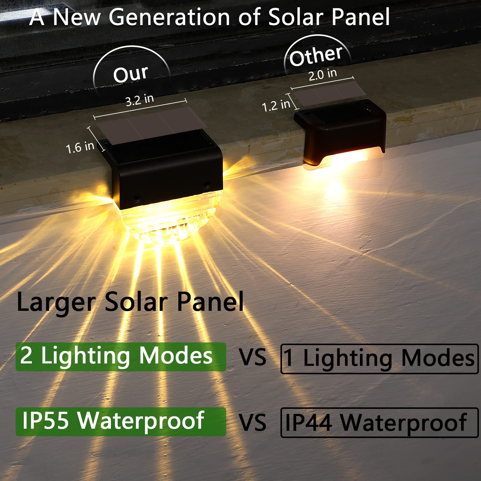 Melunar deck lights honeycomb cover creates crystal glow.