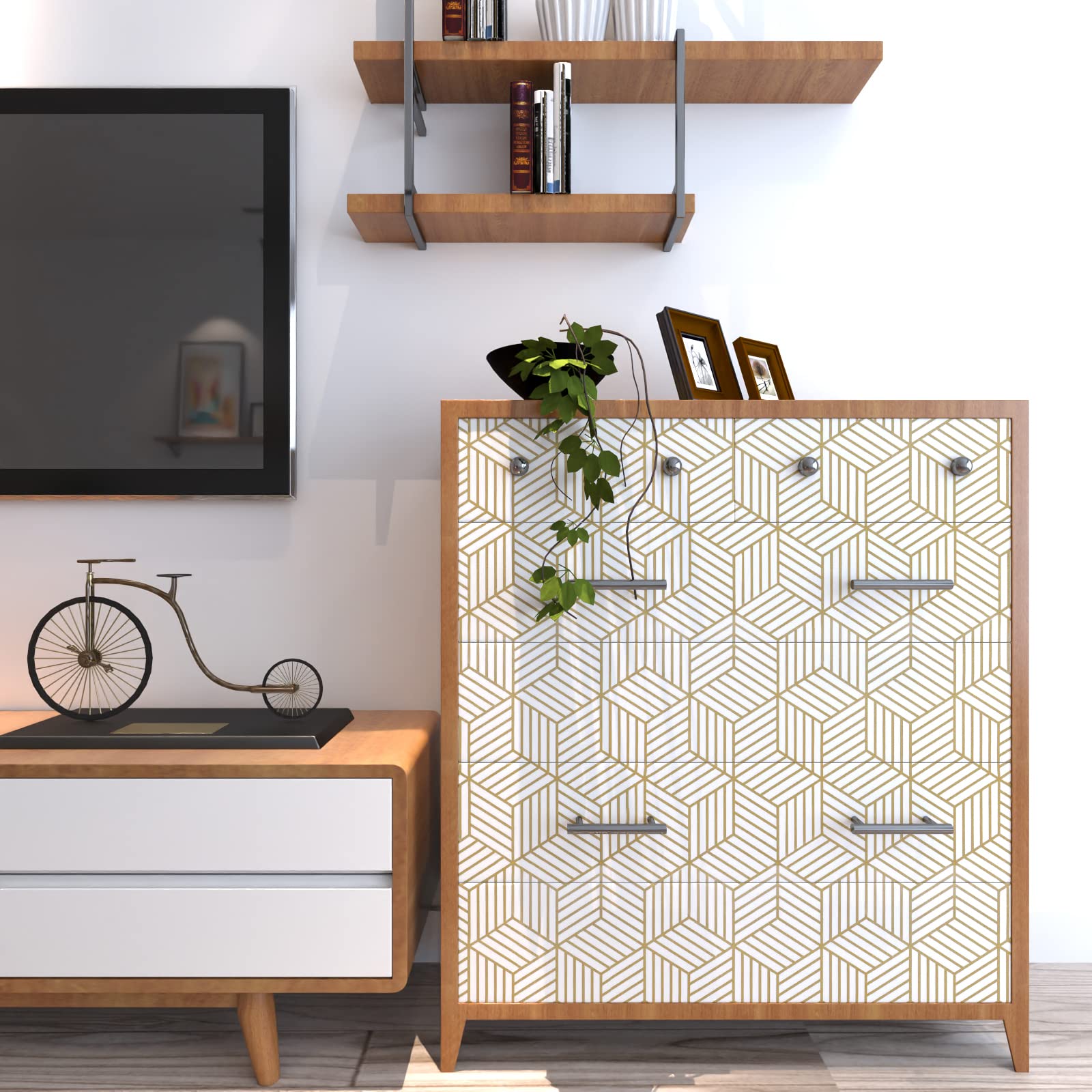 MelunMer removable wallpaper leaves no residue when removed