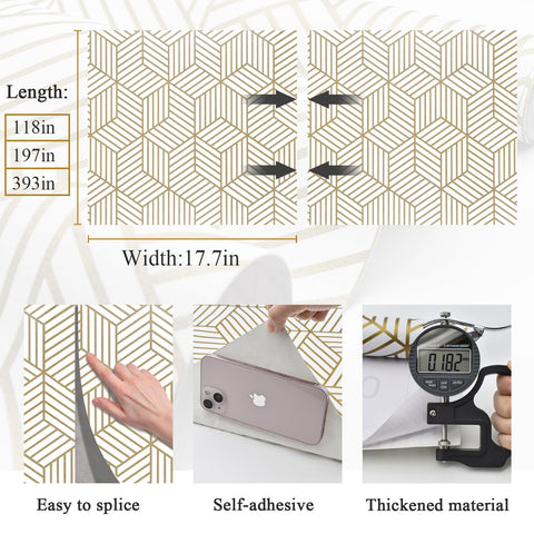 MelunMer waterproof wallpaper suitable for baths and kitchens, easy to clean
