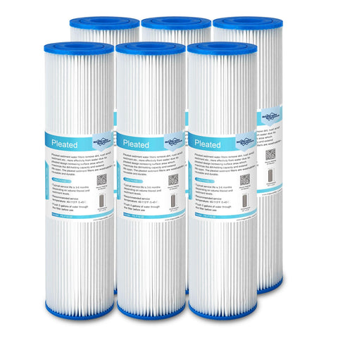 Membrane Solutions 20 micron pleated sediment filter improves sediment removal in home filtration