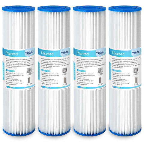 Membrane Solutions 20-micron pleated sediment filter boosts sediment removal in 10x2.5-inch housings