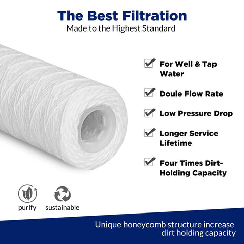 Membrane Solutions deep honeycomb structure increases dirt-holding capacity.