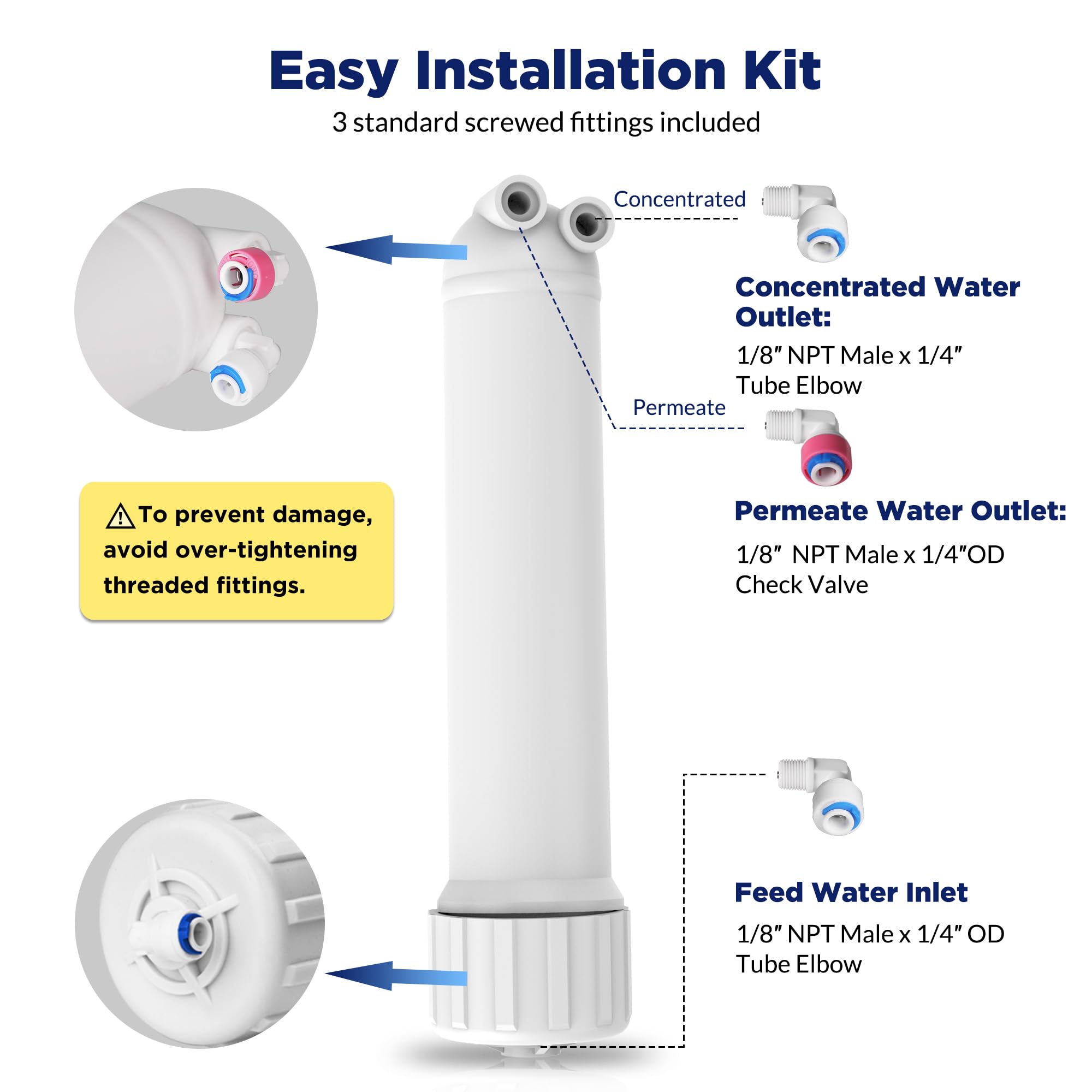 Membrane Solutions housing wrench shown for fast, secure installation