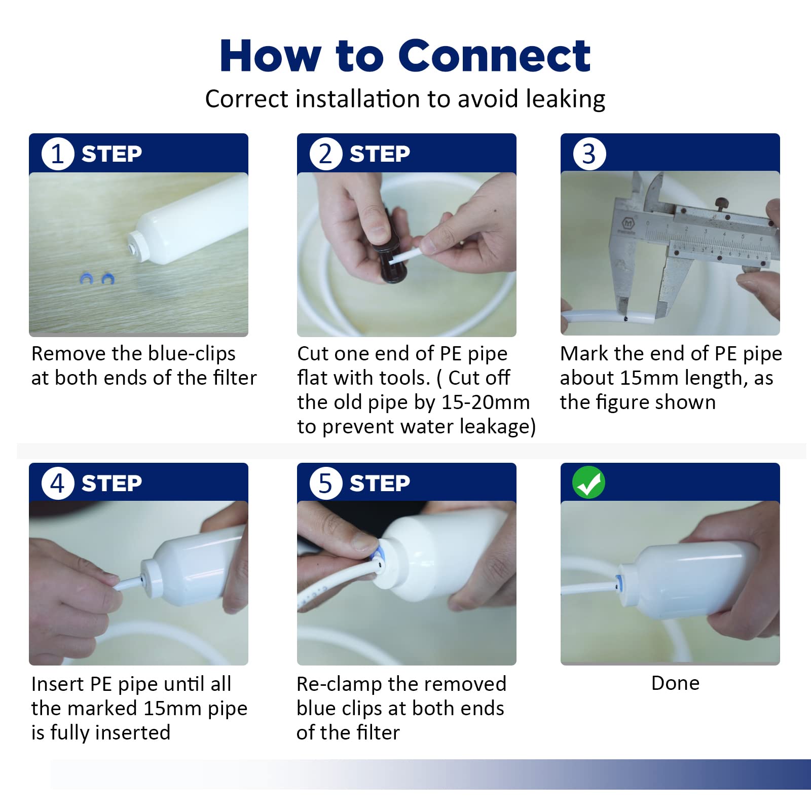 Membrane Solutions inline installation guide image highlighting built-in quick-connect fittings.