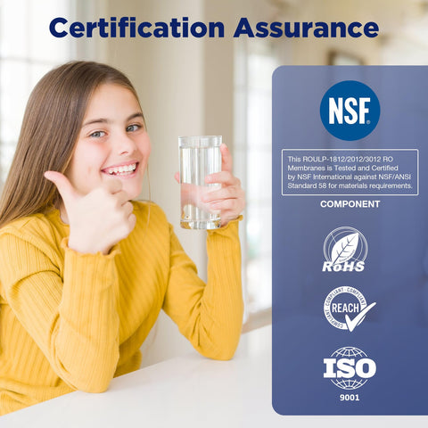 Membrane Solutions NSF/ANSI 58 tested and USA-supported quality.