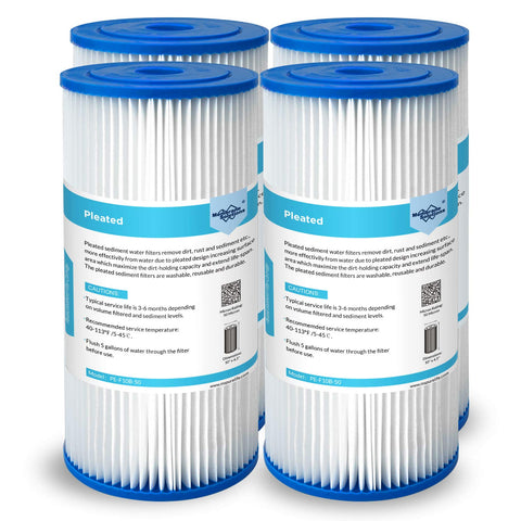 Membrane Solutions 50 micron pleated filter pack shot improves sediment removal