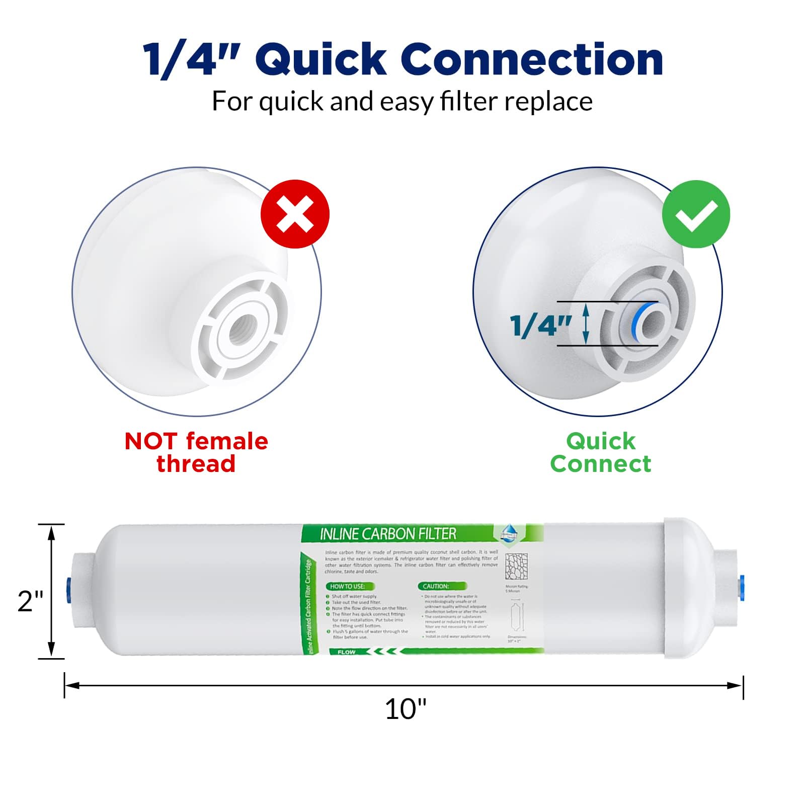 Membrane Solutions T33 quick-connect fittings demonstrating tool-free installation at home.