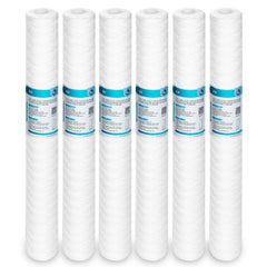 Membrane Solutions 5-micron string-wound filter cartridge exterior view for sediment capture
