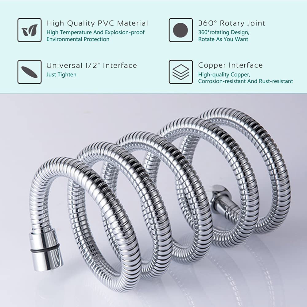 mengdiya chrome finish shower hose holder highlights secure attachment