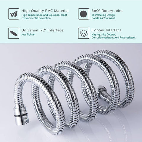 mengdiya chrome finish shower hose holder highlights secure attachment