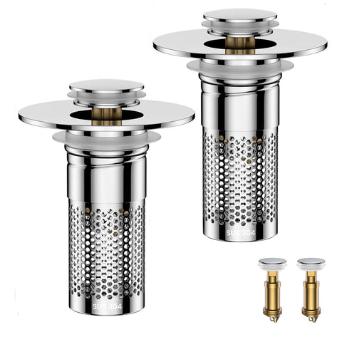 Mengine bathroom sink drain strainer traps hair to prevent clogs in daily use.