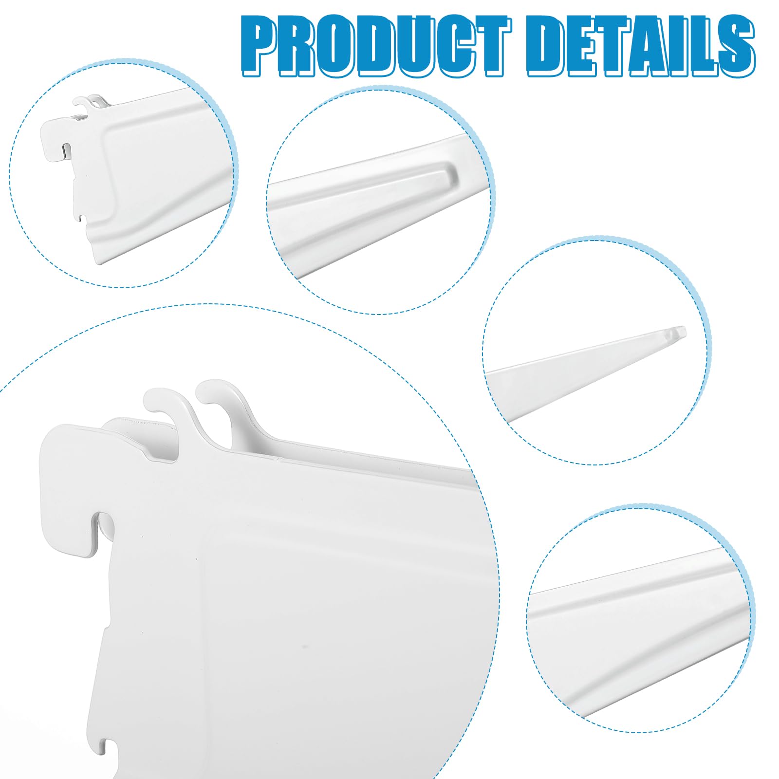 Menkxi locking shelf bracket installation image shows tool-free setup.