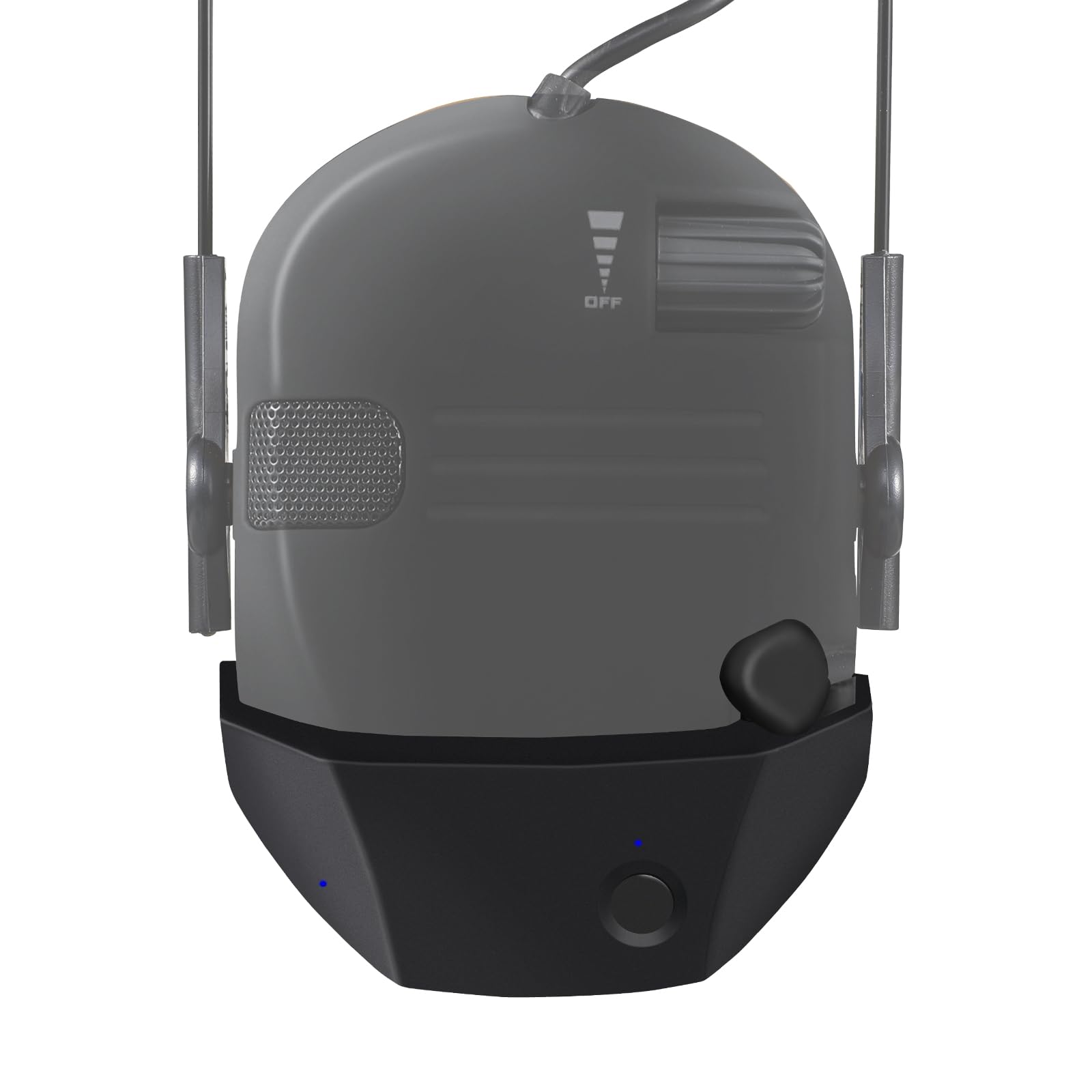 MenLiDa Bluetooth adapter for Walker's Razor earmuffs enabling wireless listening on the range