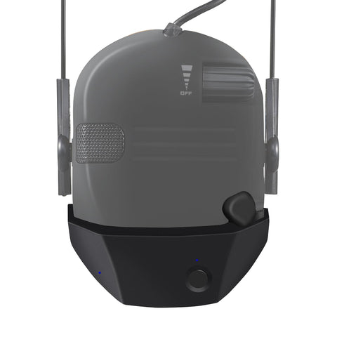 MenLiDa Bluetooth adapter for Walker's Razor earmuffs enabling wireless listening on the range