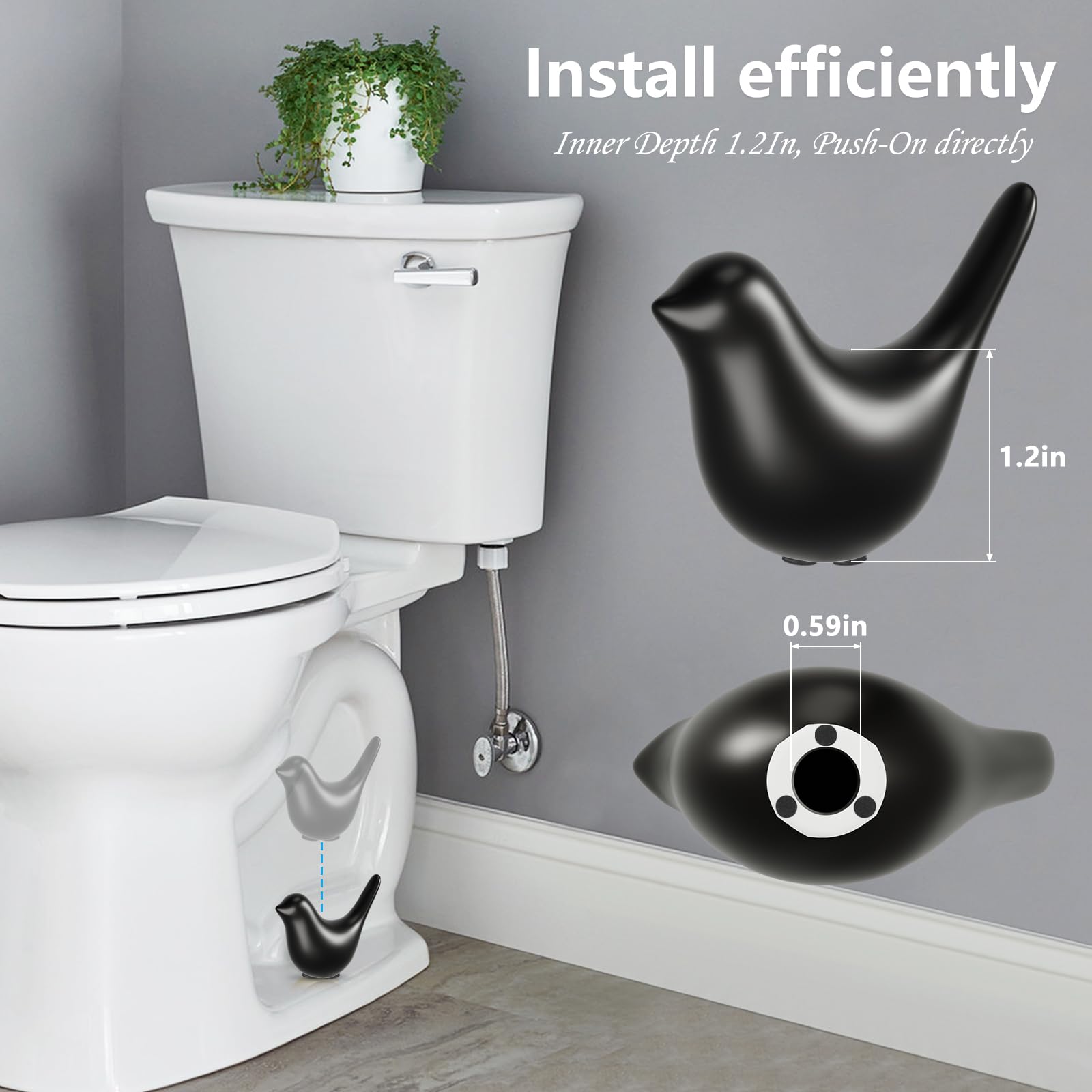 MENNTY bathroom decor bird design elevates everyday look