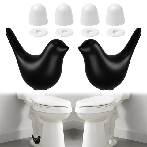 MENNTY ceramic matte black bird toilet bolt cap decorative detail