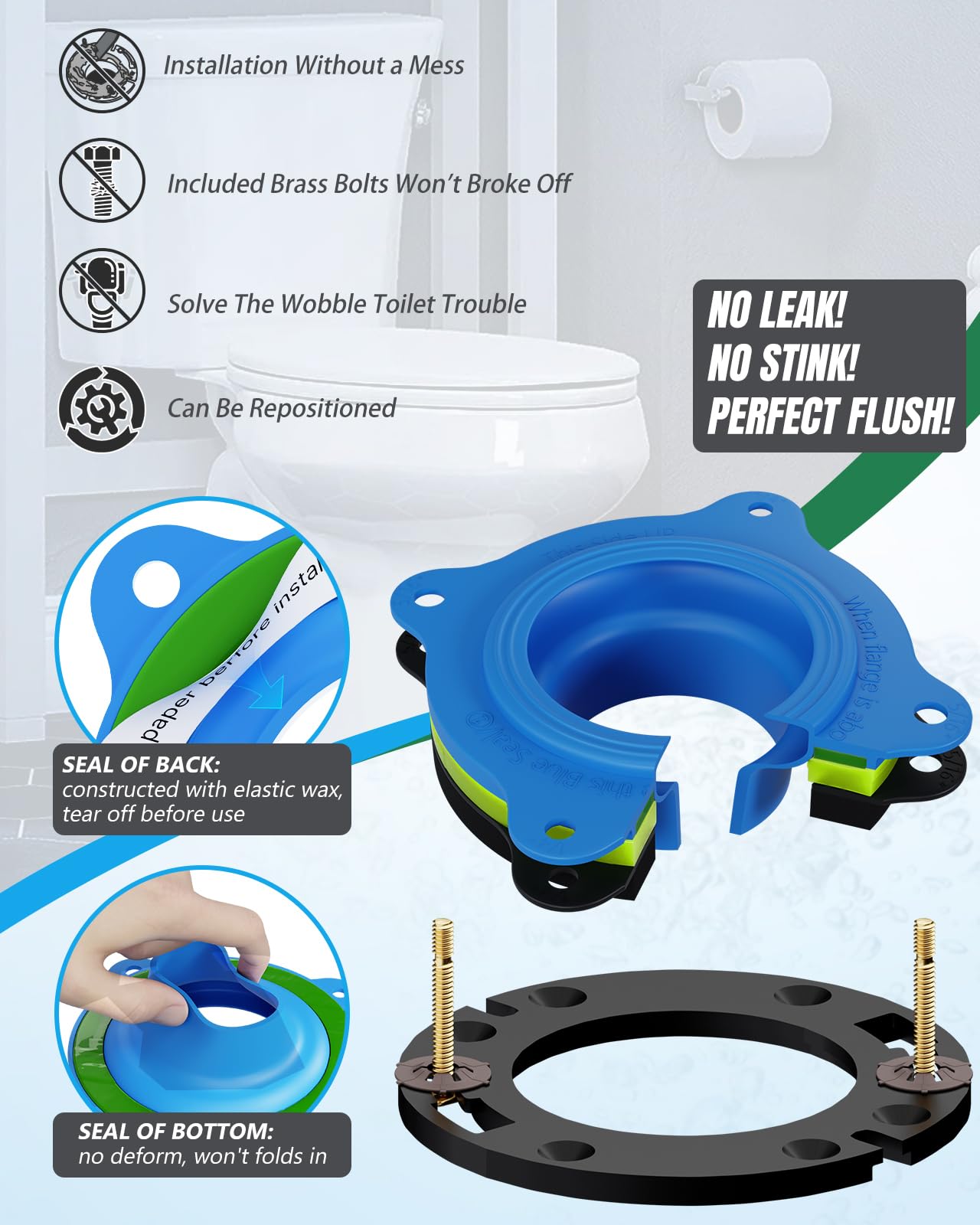 MENNTY blue seal with multi hole backing aids bolt alignment